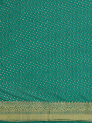 Women's Georgette Teal Blue Woven Design Designer Saree With Blouse Piece-4ALEKHA4003