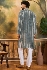 Teal Viscose Rayon Embroidered Straight Kurta MKU1411