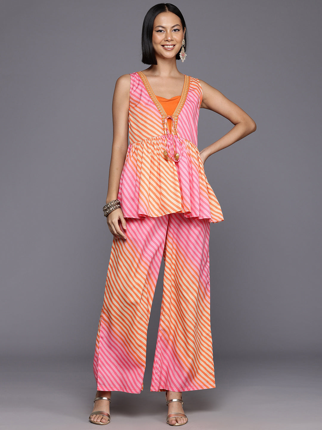 Striped Co Ord Sets: Women's Stylish Two Piece Sets Online