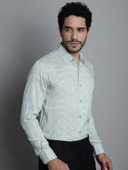 Men's Geomatric Printed Formal Shirts-SF 897