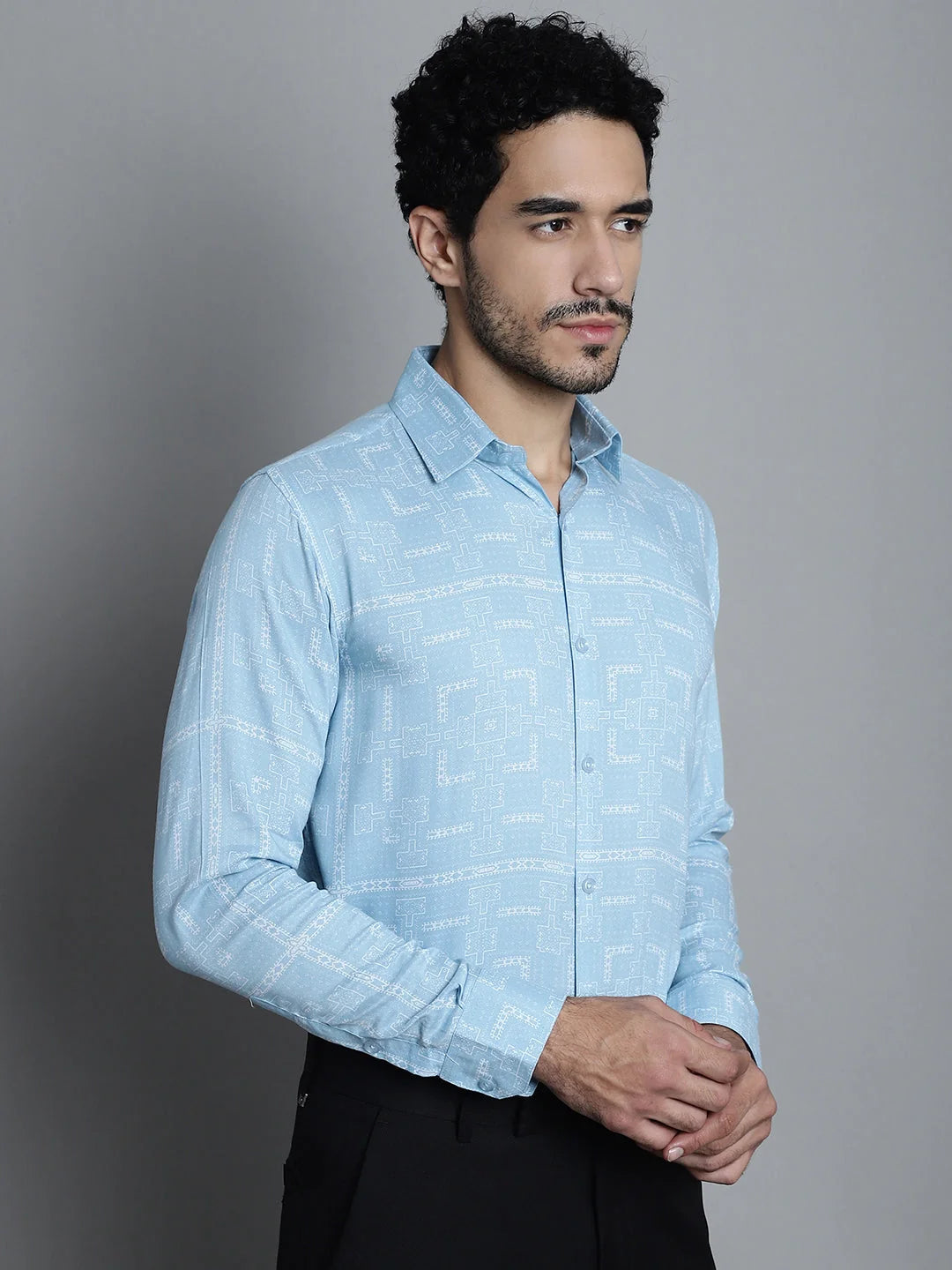 Men's Geometric Printed Formal Shirts | Stylish Mens Shirt