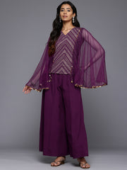 Printed Top With Palazzos-AHTUPZ-COMBO-790