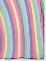 White Floral Printed High Slit Gotta Patti Pure Cotton Kurta With Palazzos & Dupatta-AHKUDUPZ-COMBO-708