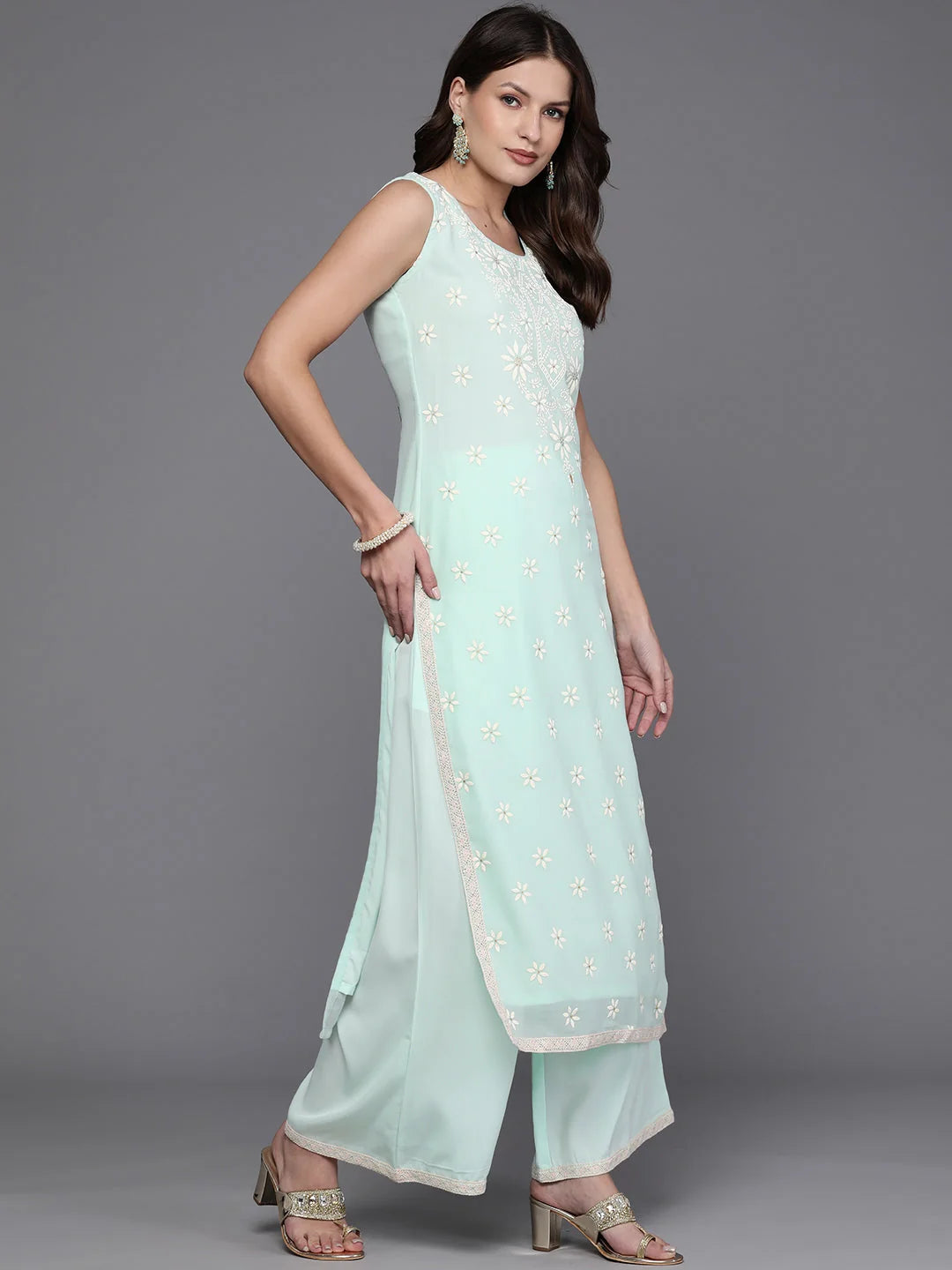 Women's Floral Printed Kurta Palazzo Set - Stylish & Comfortable