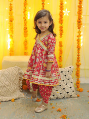 Pure Cotton Ethnic Suit Set for Kids - Red | BD23SU40RDA