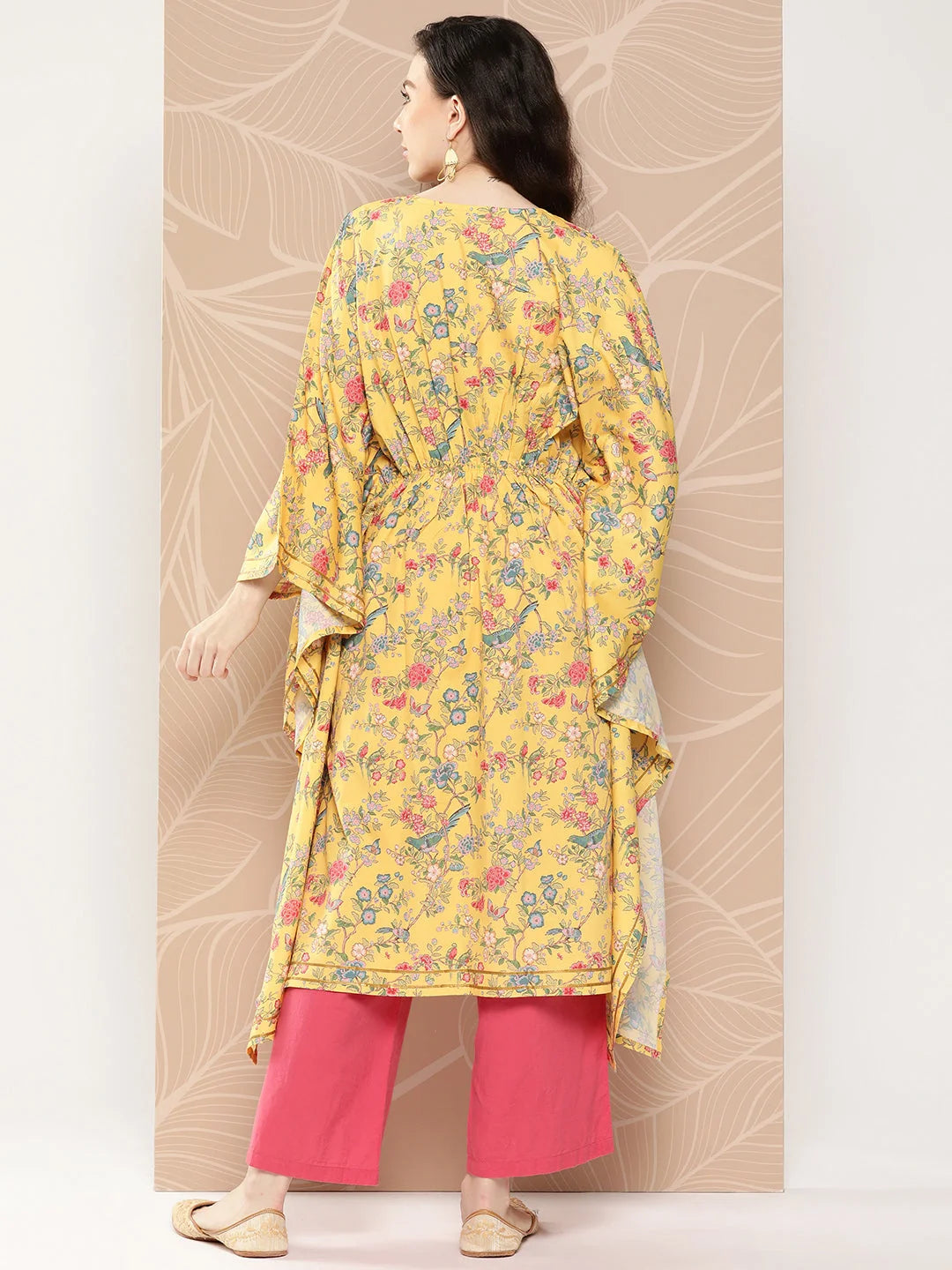 Floral Printed Kaftan Kurta - Women's Stylish Kaftans Online