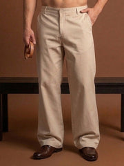 Men Straight Fit Korean Pants ( JFGP 305Cream  )