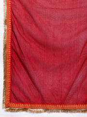 Floral Printed Pleated Sequinned Kurta With Churidar & Dupatta-AHKUDUCD-COMBO-956