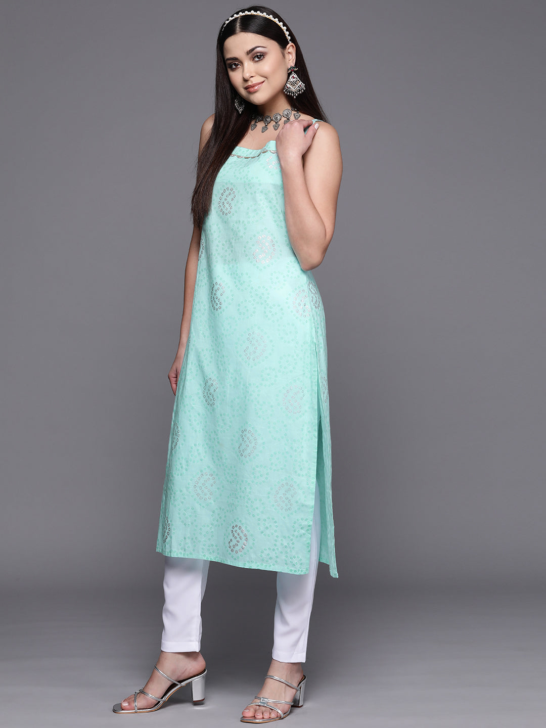 Blue Cotton Printed Indian Kurtas - Affordable and Stylish