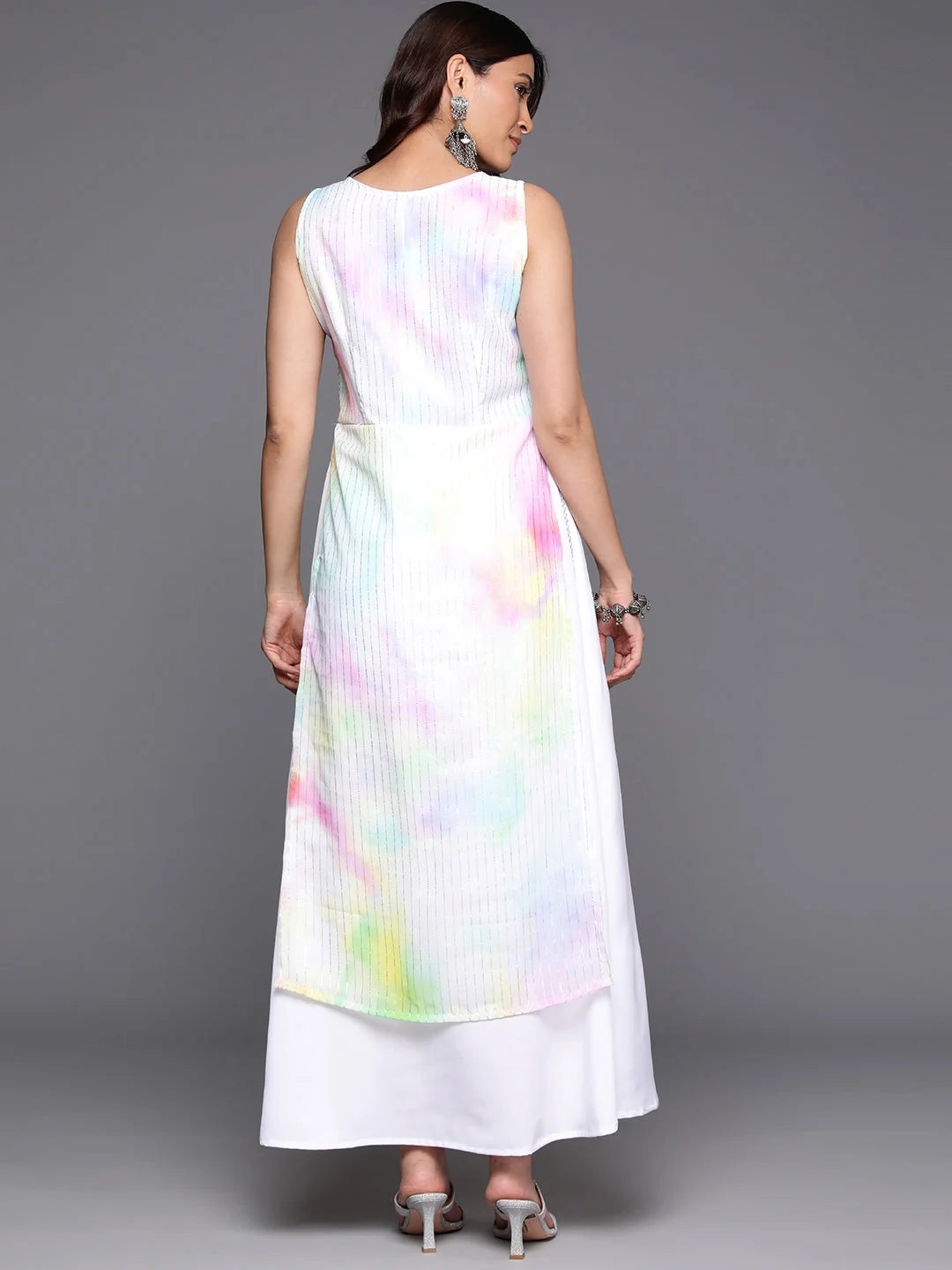 Tie-Dye Layered Dress | Indian Dresses Online