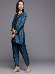 Women Printed Tunic with Trousers-AHTUPN-COMBO-846