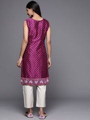 Purple Ethnic Print Tunic-AHTUPSGP-8109