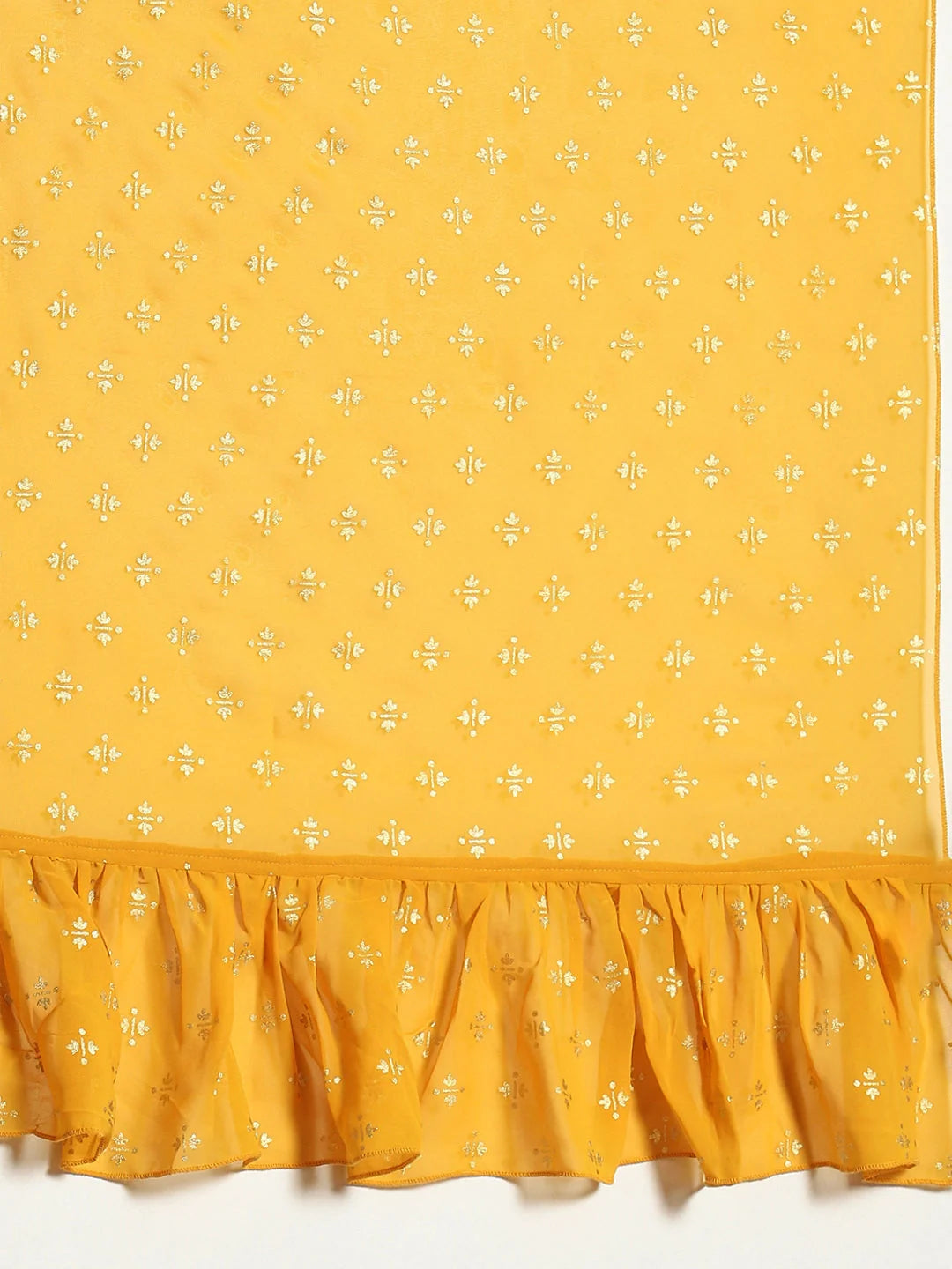 Yellow Ruffle Sari: Ready to Wear Indian Sari Style