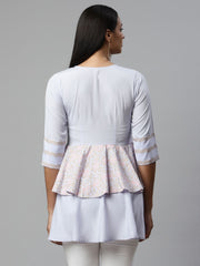 Lavender Printed Tunic-AHTUCRKPGP-8054