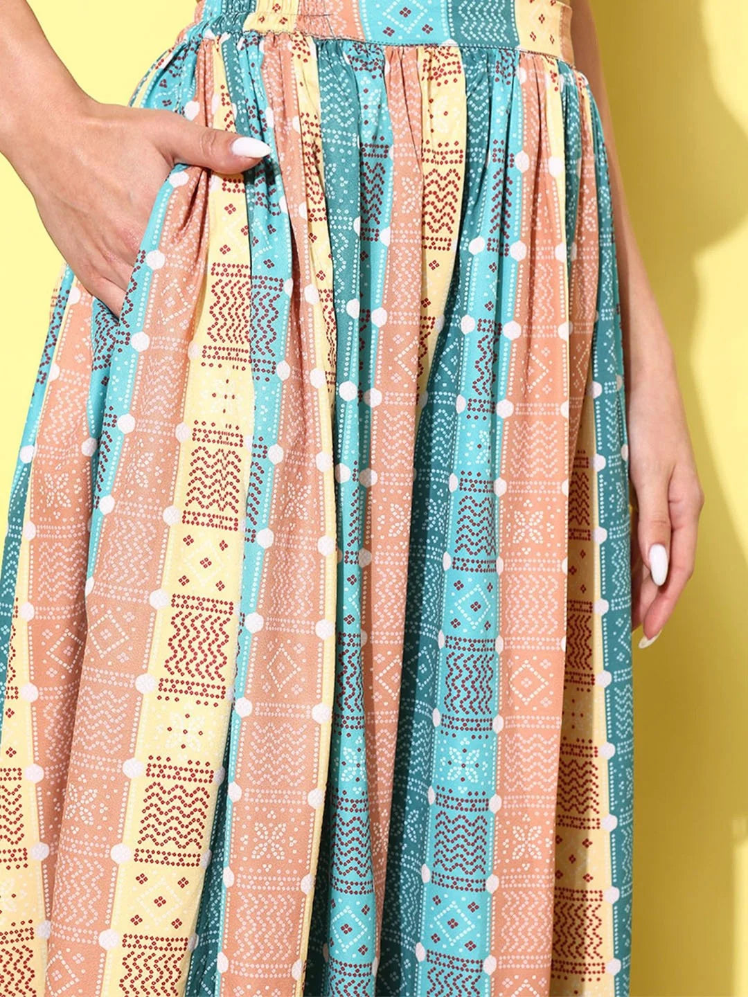 Printed Ethnic Maxi Skirts - Flared Long Ethnic Skirts Online