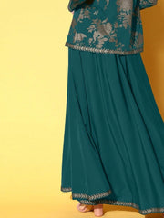 Solid Flared Maxi Skirt-AHSKCR-15036