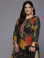 Women Floral Printed Floral Georgette Kurta-AP-AHKUGRDP-1144