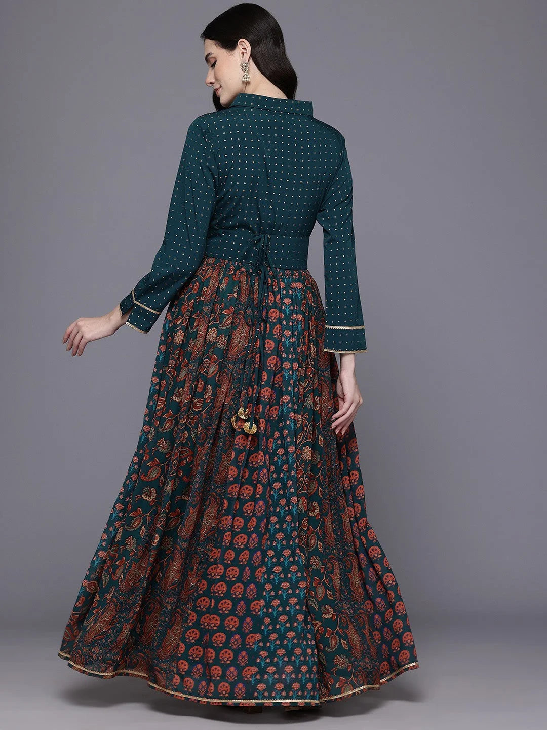 Printed Gotta Patti Tunic & Skirt: Ethnic Lehenga for Women