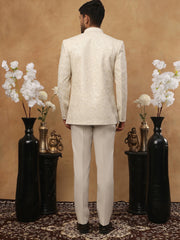 Men’s Embroidered Indo-Western Set ( 50JIIND 114Cream )