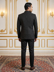 Men’s Premium Embroidered Indo-Western Set ( 50JIND 147Black S )