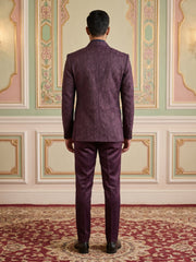 Men’s Premium Embroidered Indo-Western Set ( 50JIND 147Purple )