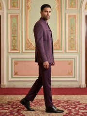 Men’s Premium Embroidered Indo-Western Set ( 50JIND 147Purple )