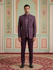 Men’s Premium Embroidered Indo-Western Set ( 50JIND 147Purple )
