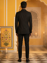 Japanese Embroidered Indo-Western Set ( 50JIND 160Black S )