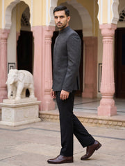 Japanese Embroidered Indo-Western Set ( 50JIND 167Black )