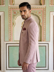 Cotton Blend Textured Indo-Western Set ( 50JIND 173Pink )