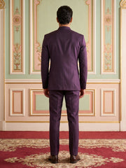 Premium Solid Japanese Fabric Indo-Western Set ( 50JIND 210Purple )