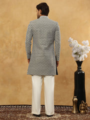 Premium Embroidered Indo-Western Set for Men ( 50JIND PJ11W 138Olive )