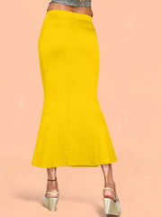 Women's Yellow Cotton Lycra High Rise Saree Shapewear-51-FC-CO-YELLOW