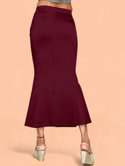 Women's Burgundy Cotton Lycra High Rise Saree Shapewear-52-FC-CO-BURGUNDY