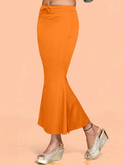 Women's Orange Cotton Lycra High Rise Saree Shapewear-53-FC-CO-ORANGE