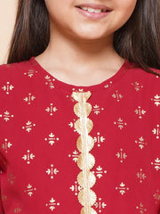 Girls Traditional Wear Ethnic Dress-53K-KDEDGRFP