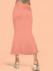 Women's Peach Cotton Lycra High Rise Saree Shapewear-54-FC-CO-PEACH