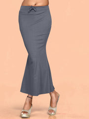 Women's Grey Cotton Lycra High Rise Saree Shapewear-55-FC-CO-GREY