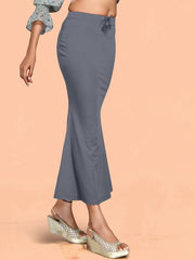 Women's Grey Cotton Lycra High Rise Saree Shapewear-55-FC-CO-GREY