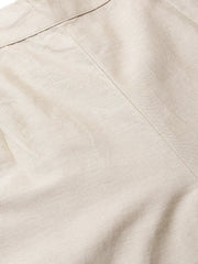 Juniper Sand Grey Solid Cotton Flex Slim Fit Women Pants With Two Pockets