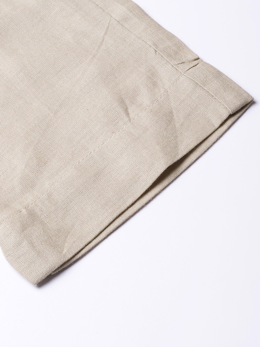 Sand Grey Solid Cotton Flex Slim Fit Women Pants With Two Pockets | De