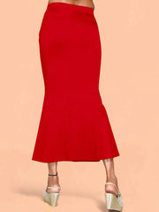 Women's Red Cotton Lycra High Rise Saree Shapewear-56-FC-CO-RED