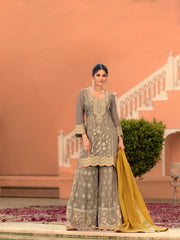 Karigari Readymade Viscose Shimmer Sharara Set