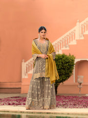 Karigari Readymade Viscose Shimmer Sharara Set