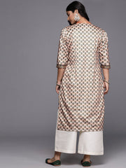 Women Floral Printed Thread Work Velvet Kurta-AP-AHKUVLDP-1108