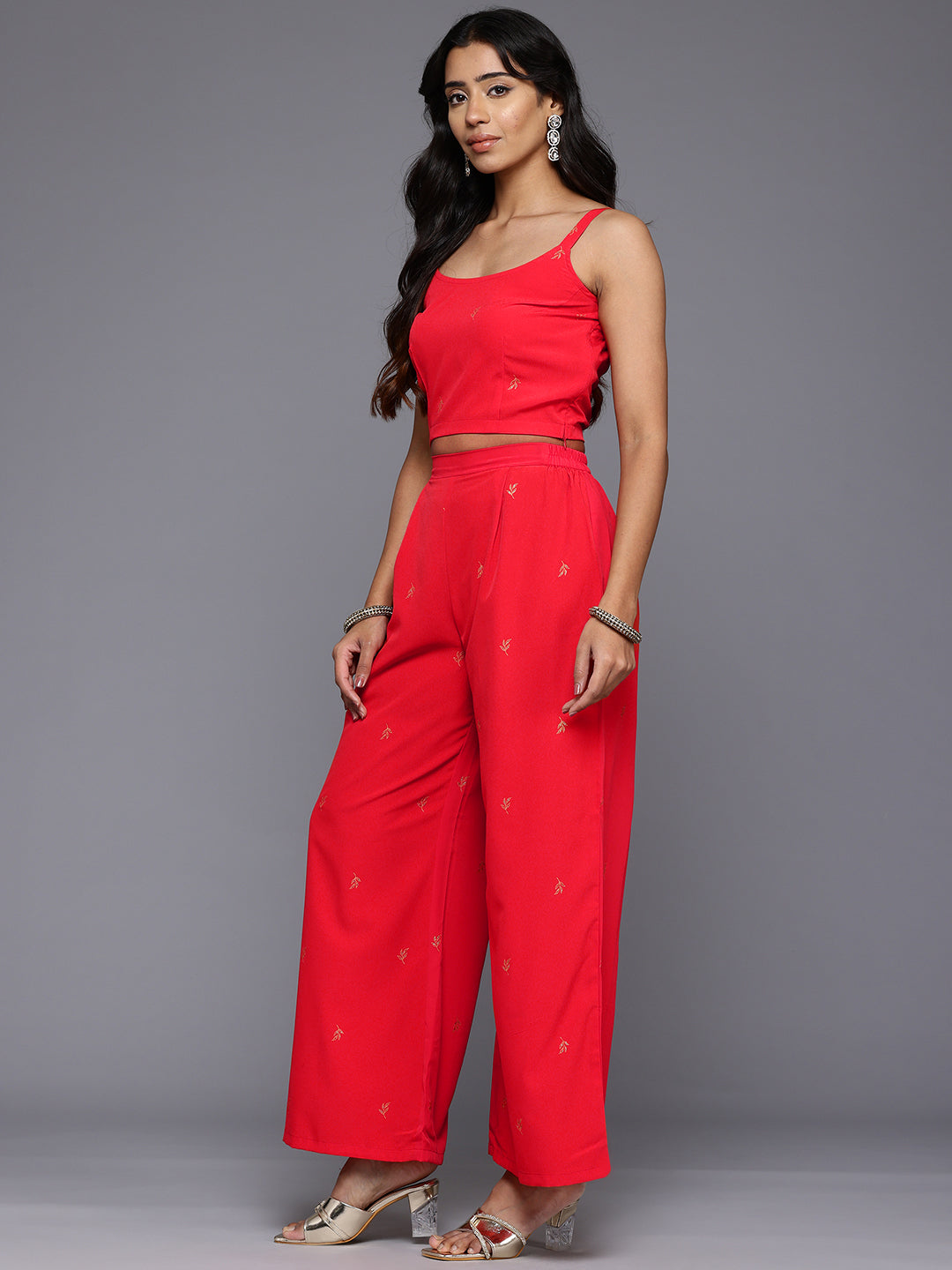 Ethnic Printed Co ord Sets with Shrug: Top & Palazzos