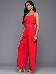 Ethnic Printed Top & Palazzos With Shrug-AHTPDUPZ-COMBO-976