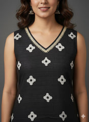 A Plus By Black Printed Kurta Set-AP-AHKUPZDU-COMBO-1161-DS