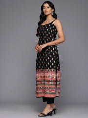 Floral Printed Gotta Patti Kurta With Trousers & Dupatta-AHKUDUPN-COMBO-1010