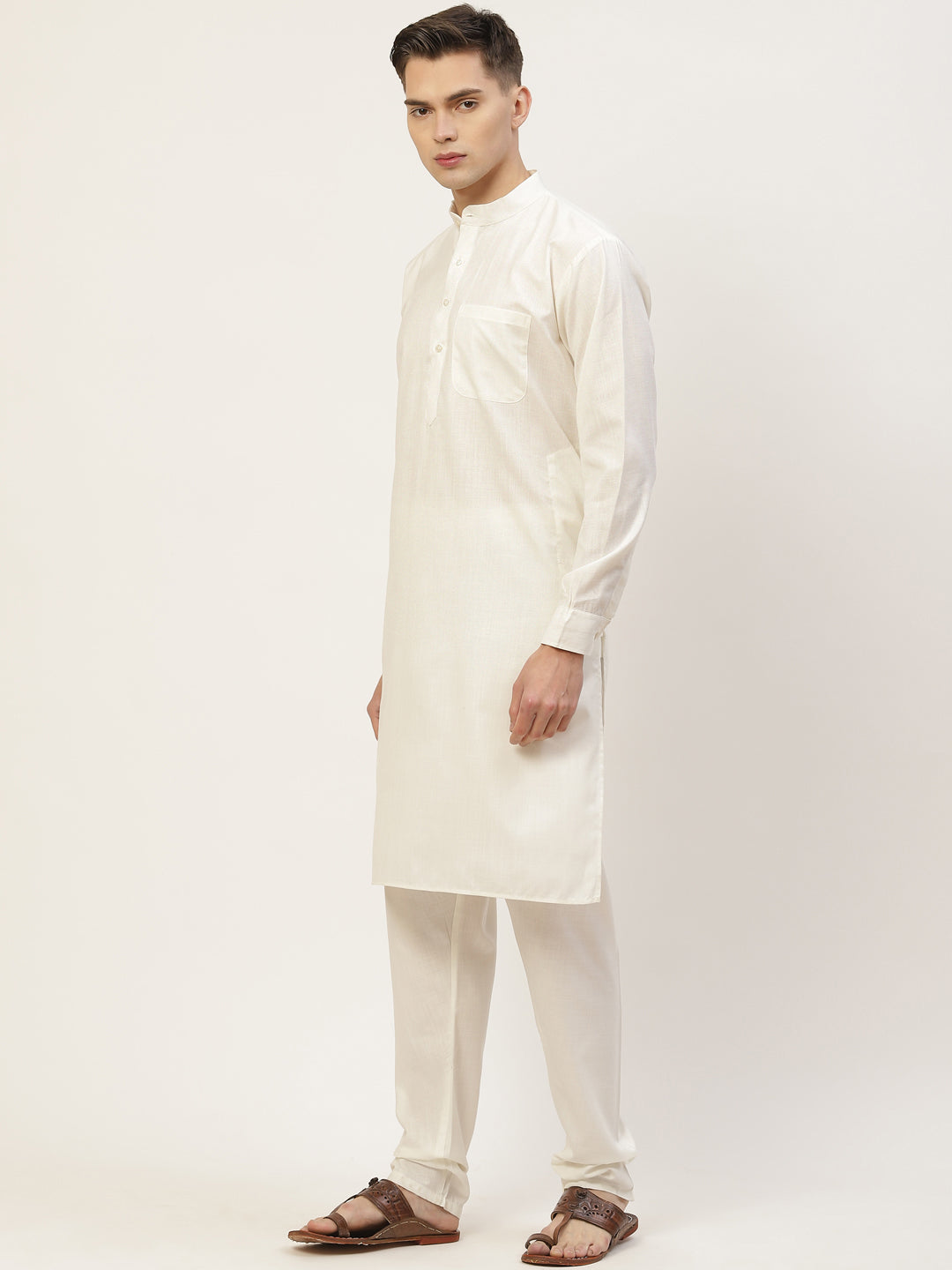 DesiQlo Men Ethnic Set with waistcoat - Blue